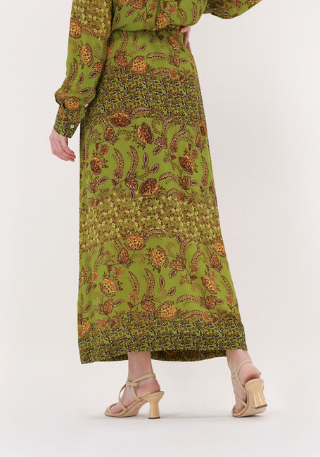 Groene VANILIA Maxirok LONG PRINTED WRAP SKIRT - large
