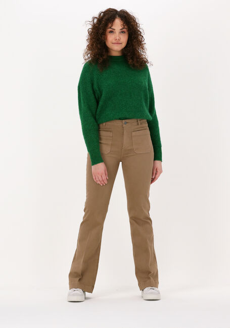 Groene CO'COUTURE Trui LEONA RIB O-KNIT - large