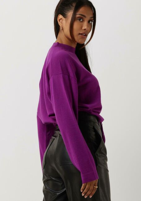 Paarse VANILIA Trui MERINO WOOL SWEATER - large
