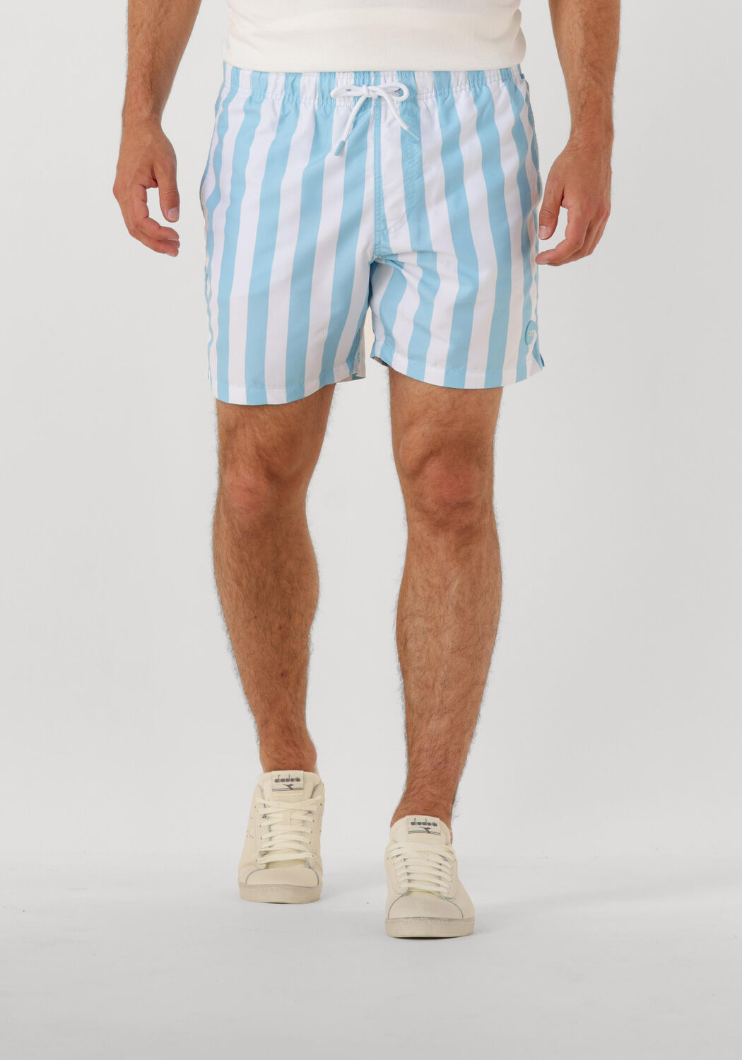 SHIWI Heren Zwembroeken Men Swimshort Broad Stripe Lichtblauw