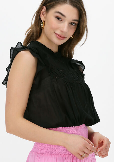Zwarte NEO NOIR Top GRETA S VOILE TOP - large