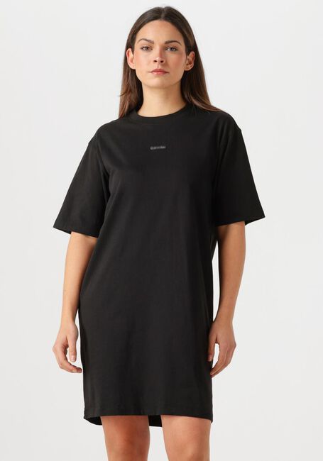 Zwarte CALVIN KLEIN Mini jurk PLACED INST TEE DRESS - large