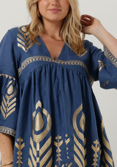Blauwe GREEK ARCHAIC KORI Mini jurk 230559 - large
