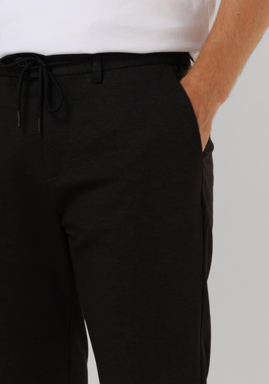 DSTREZZED Heren Broeken The Lancaster Tapered Jogger Pattern Sweat Zwart