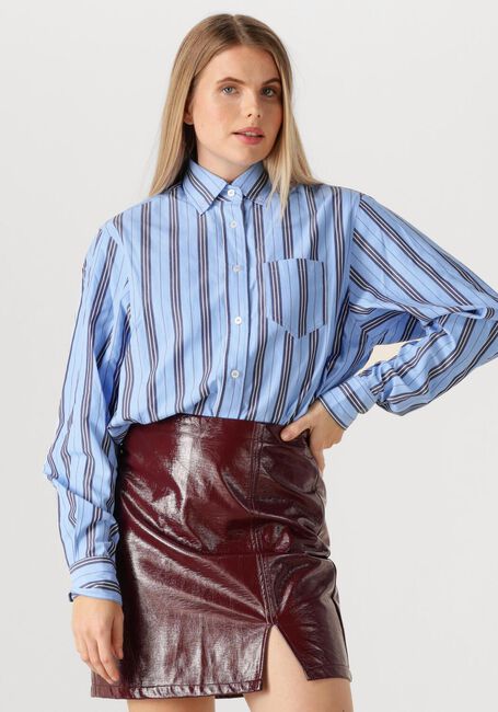 Blauwe HAUTE L'AMITIÉ Blouses BUTTON DOWN STRIPE SHIRT - large
