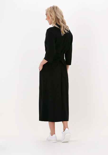 Hedendaags porselein pomp Zwarte VANILIA Midi jurk REVER SHIRT DRESS | Omoda