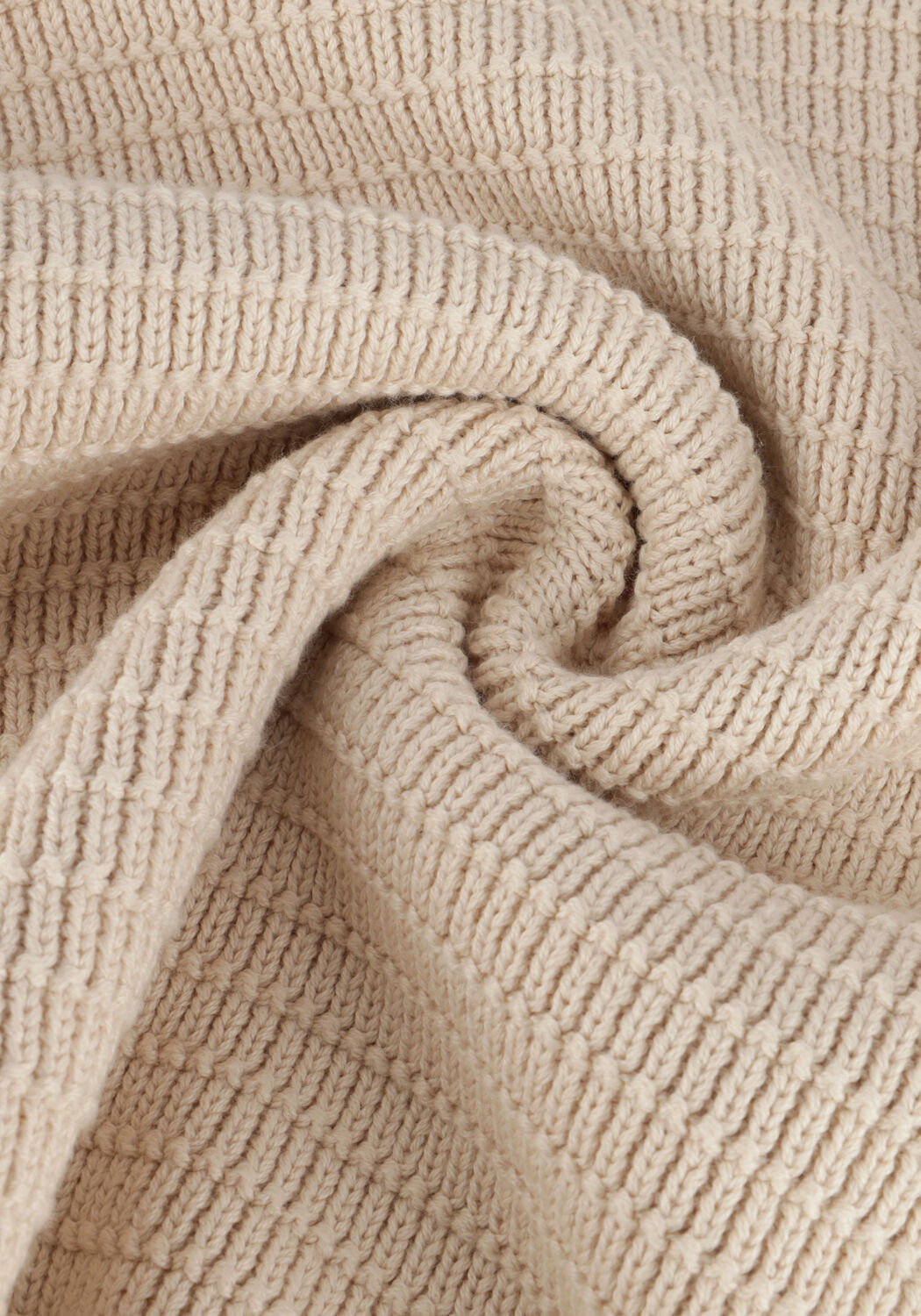 Beige SELECTED MEN Trui SLHTHEO LS KNIT STRUCTURE HALF ZIP - large