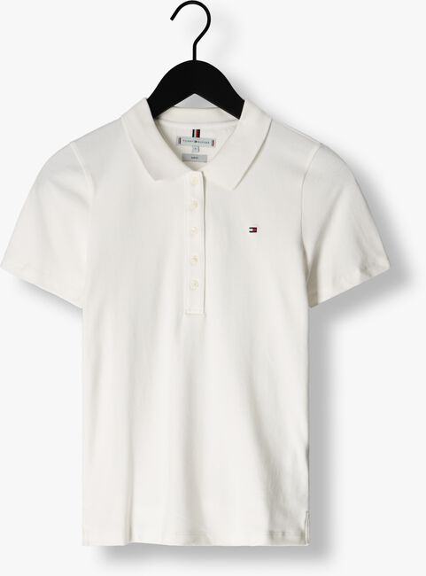 Witte TOMMY HILFIGER Polo 1985 SLIM PIQUE POLO SS - large