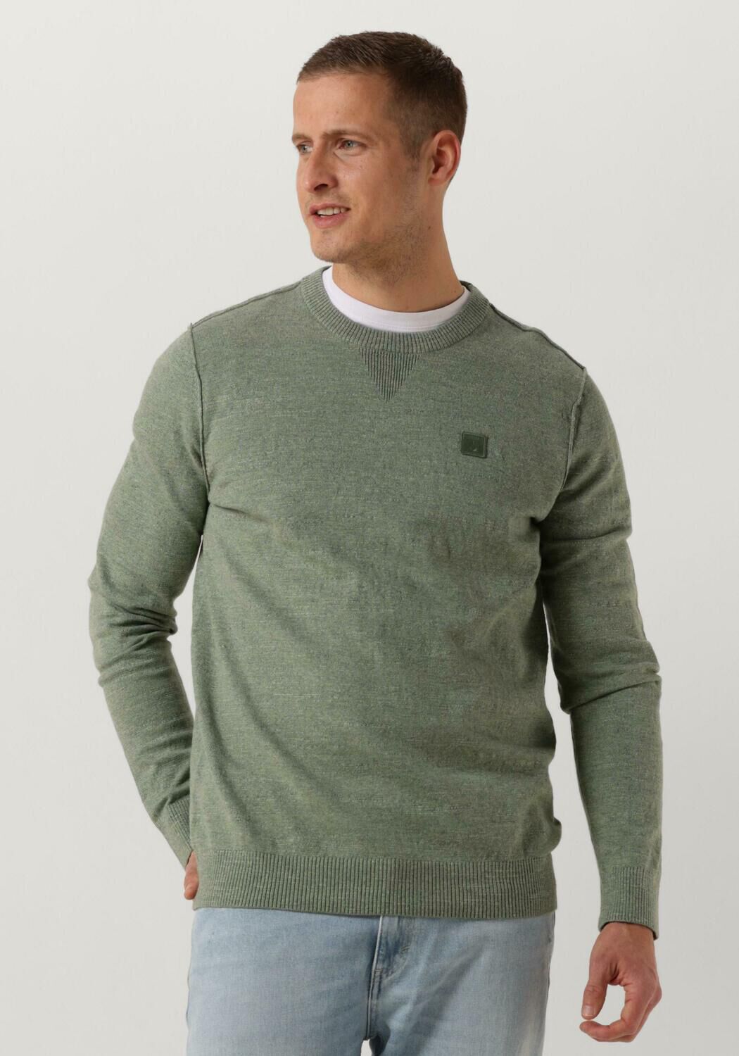 Butcher of Blue Blauwe Polo Lange Mouw Lt Clifden Crew Green Heren