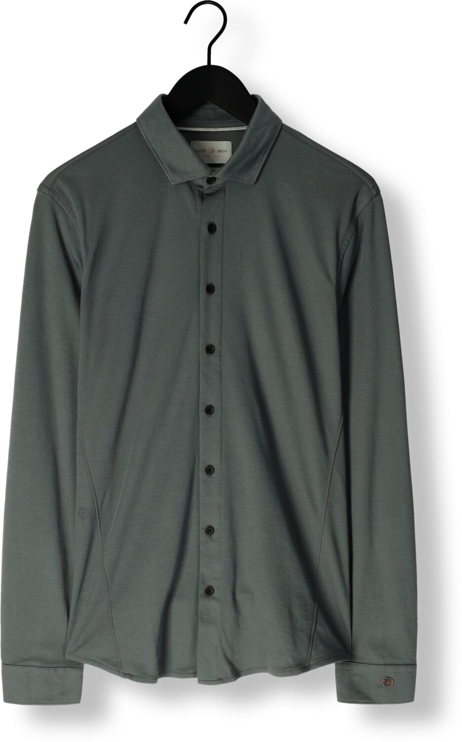 CAST IRON Heren Overhemden Long Sleeve Shirt Cf Tec Tone Interlock Jersey Groen