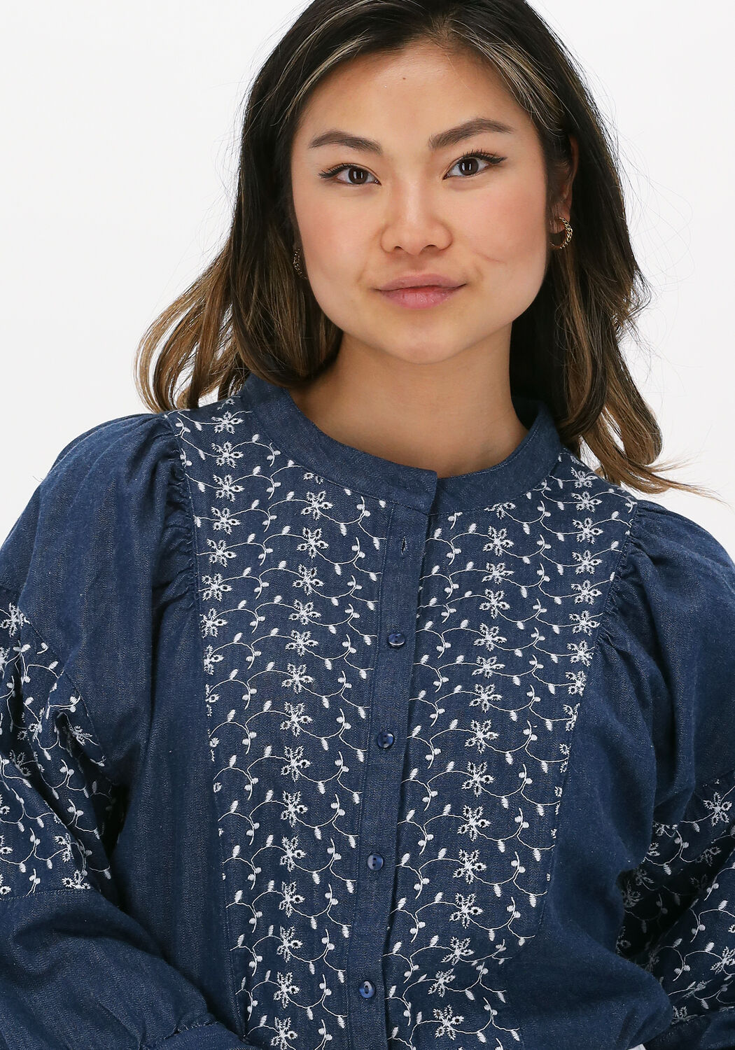 MINUS Dames Blouses Hadlee Shirt Blauw