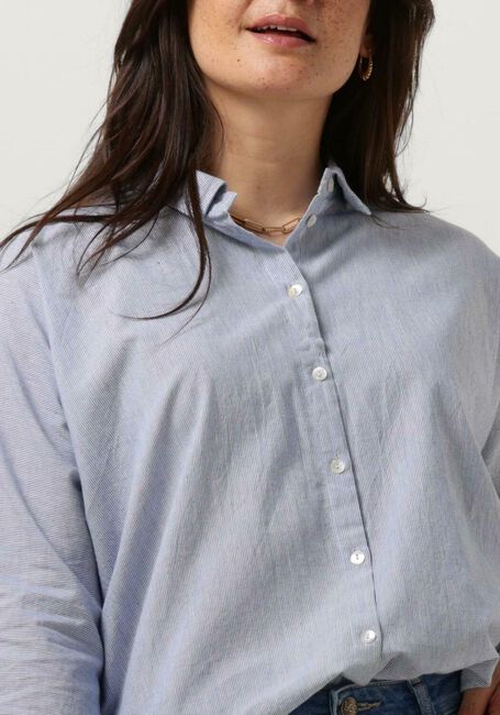 Lichtblauwe BY-BAR Blouses NOREL PIN STRIPE BLOUSE - large