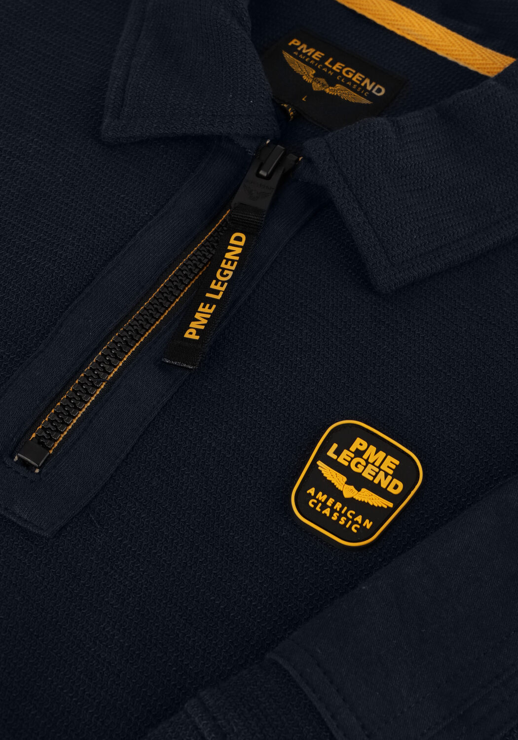 Blauwe PME LEGEND Polo SHORT SLEEVE POLO PIQUE - large