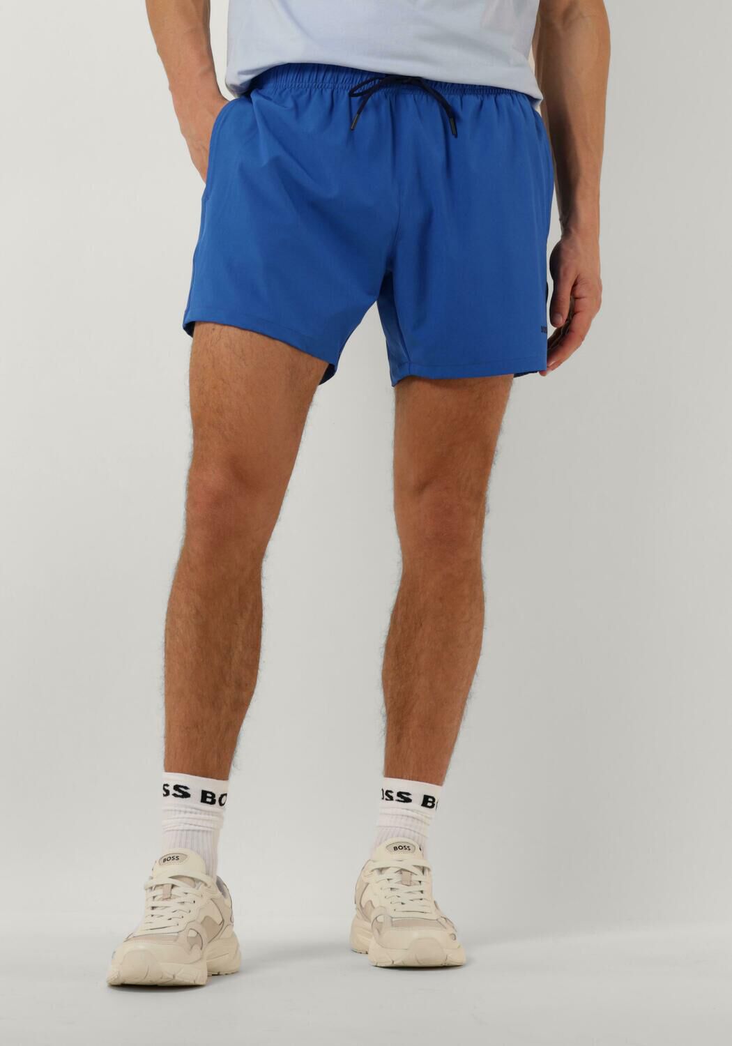 Hugo Boss Heren Tio Zwemshorts met Achterflap Blue Heren