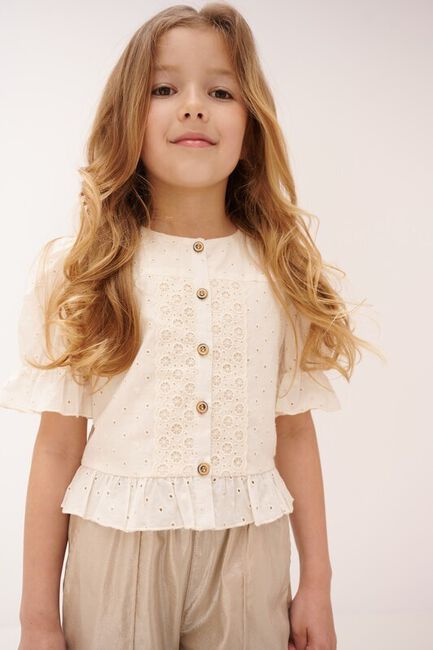 Ecru NONO Blouses TYLIA EMBROIDERED BLOUSE - large