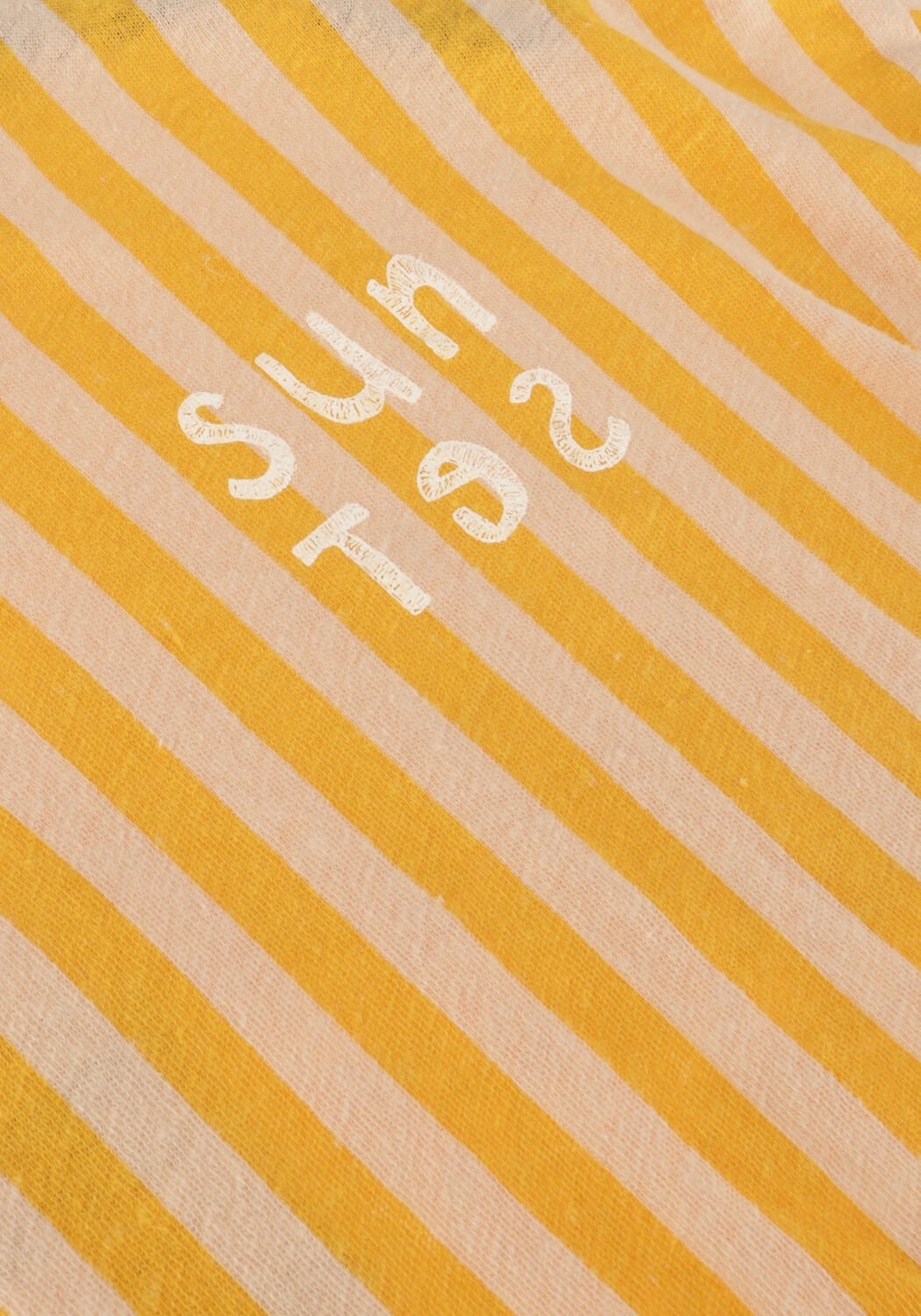 Sproet & Sprout Jongens Polo's & T-shirts T-shirt Linen Stripe Sunset Geel