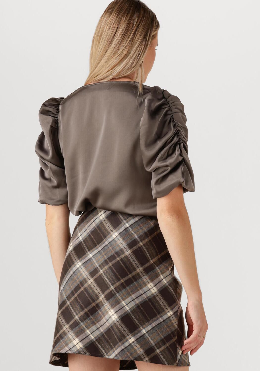NEO NOIR Dames Blouses Elba Heavy Sateen Blouse Donkergrijs