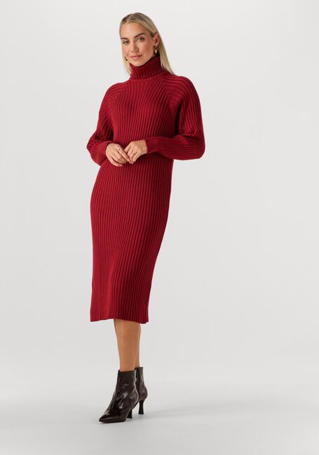 Bordeaux Y.A.S. Midi jurk YASMAVI KNIT MIDI ROLLNECK DRESS - large