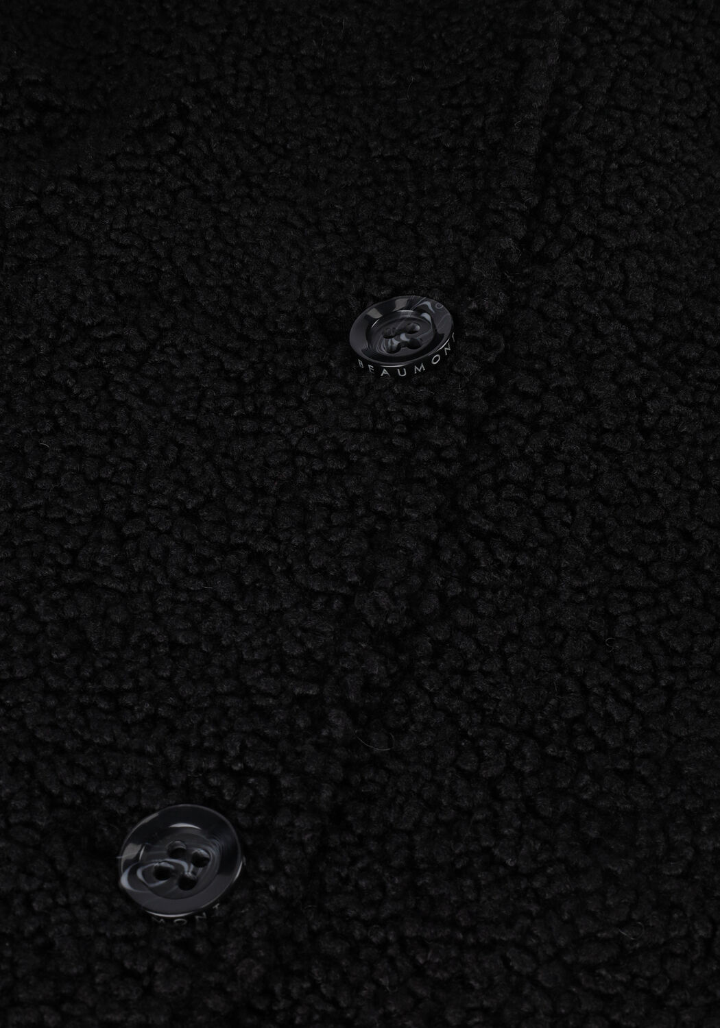 Zwarte BEAUMONT Teddy jas LAMMY REVERSIBLE COAT - large