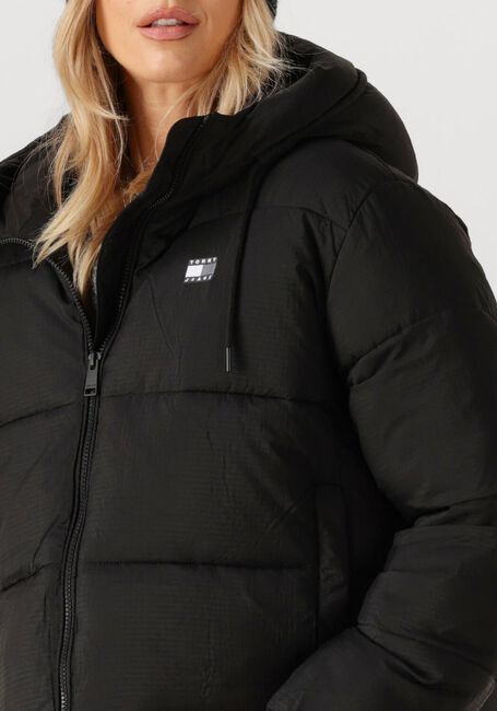 Zwarte TOMMY JEANS Gewatteerde jas TJW HOODED PUFFER JACKET - large