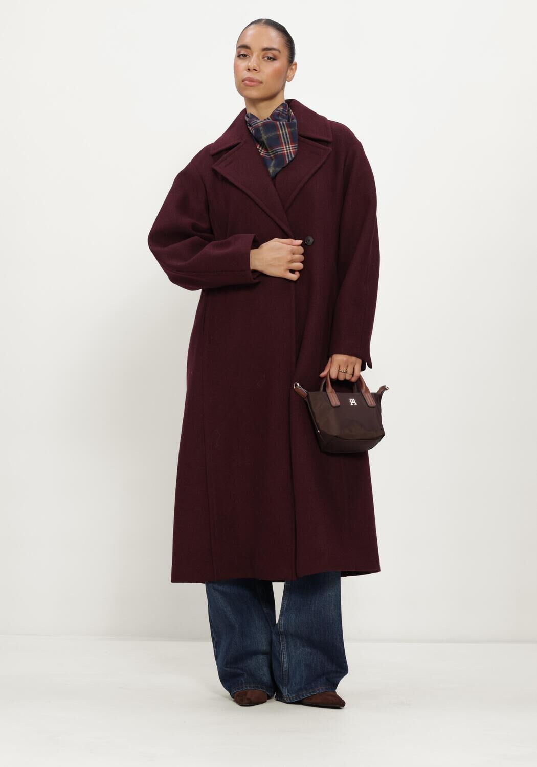SELECTED WOMEN Dames Jassen Slwvalerie Wool Blend Coat Bordeaux