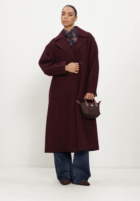 Bordeaux SELECTED WOMEN Mantel SLWVALERIE WOOL BLEND COAT - large