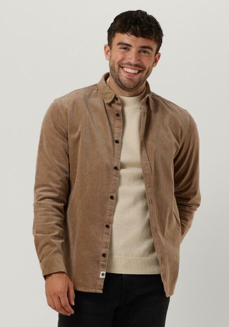 Beige ANERKJENDT Overshirt AKLEIF CORDUROY SHIRT - large