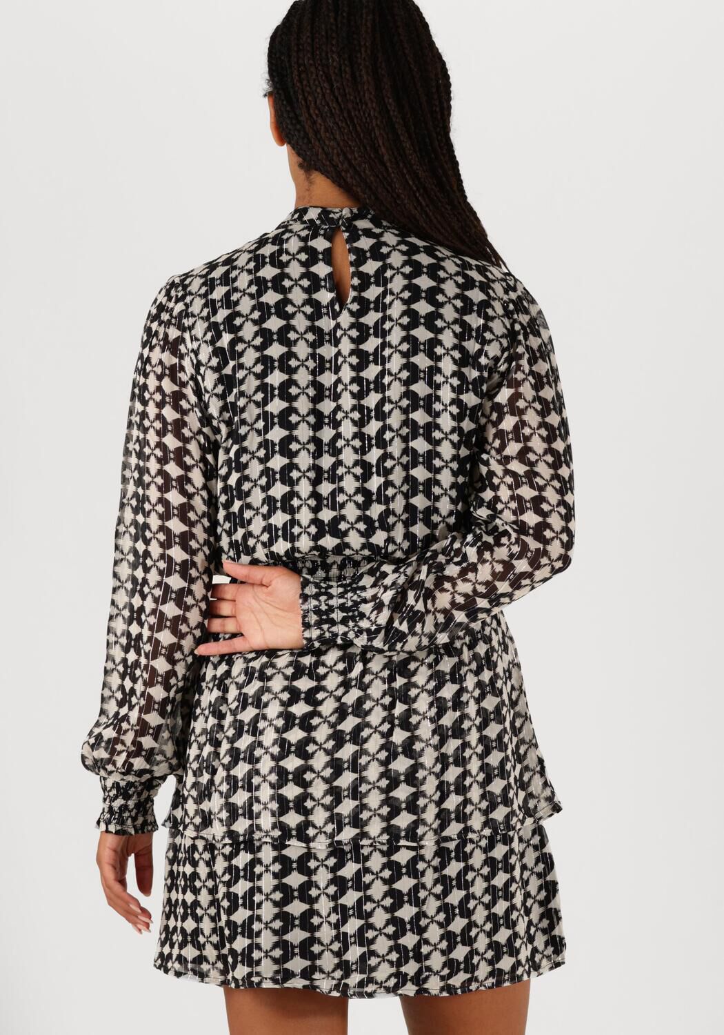 AAIKO Dames Jurken Gabry Ikat Dot Vis 515 Zwart