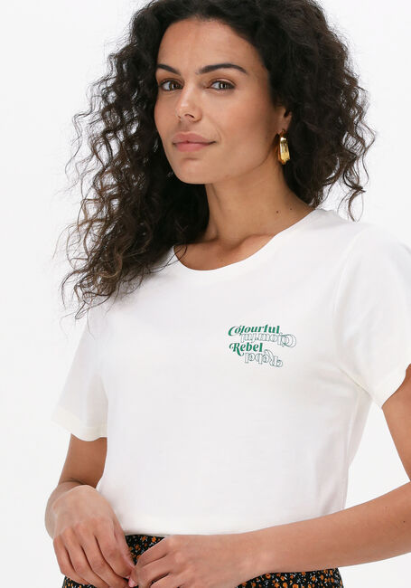 Gebroken wit COLOURFUL REBEL T-shirt CLOURFUL REBEL MIRROR CLASSIC TEE - large