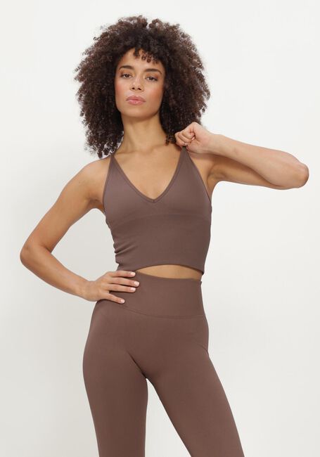 Bruine AIM'N Sporttops SHAPE SEAMLESS CROSS BACK BRALETTE - large