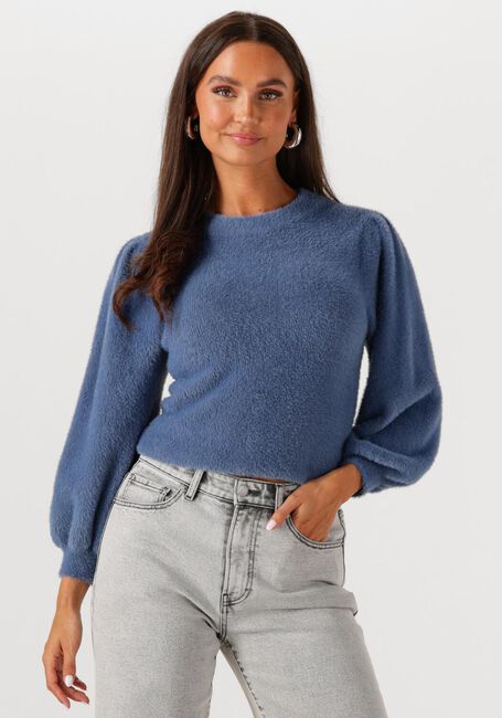Blauwe CATWALK JUNKIE Trui FUZZY PUFF SLEEVE KNIT - large