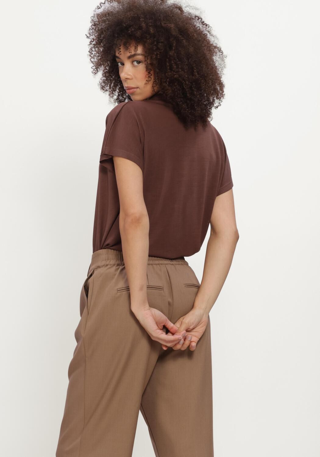Bruine BRUUNS BAZAAR Tops & T-shirts KATKABBGINAE BLOUSE - large