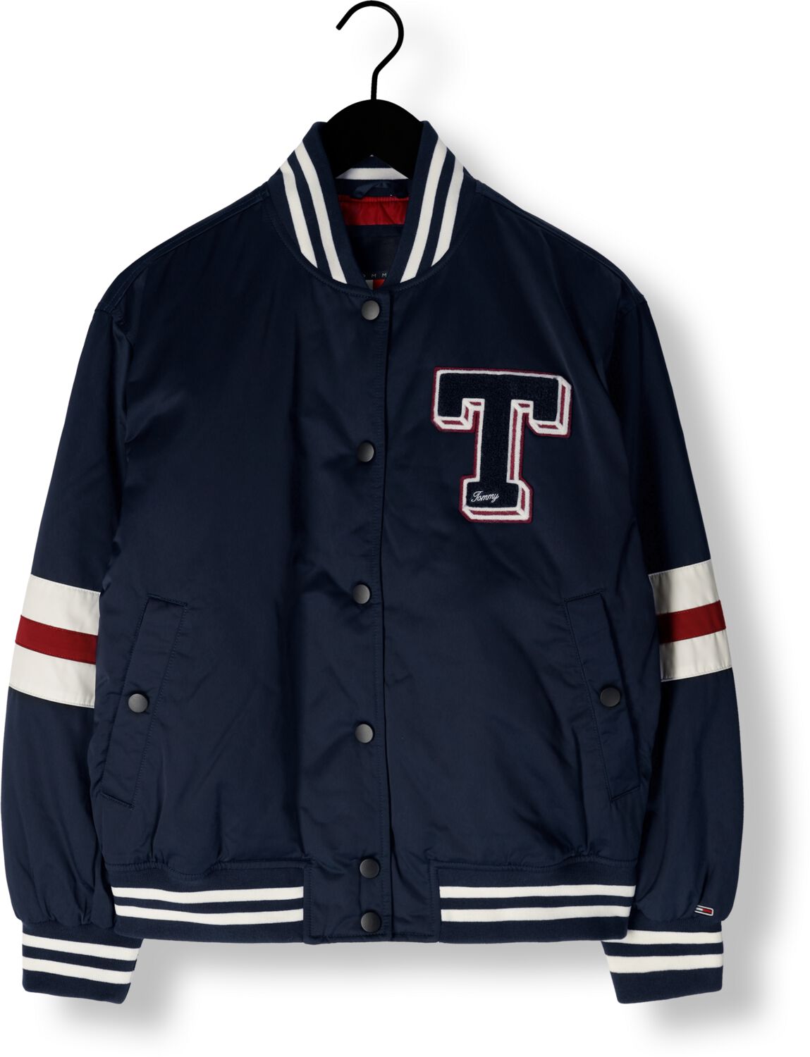 TOMMY JEANS Dames Jassen Tjw Letterman Satin Blauw
