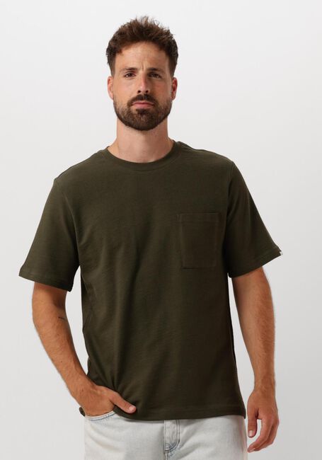 Donkergroene ANERKJENDT T-shirt AKKIKKI S/S STRUCTURE TEE - large