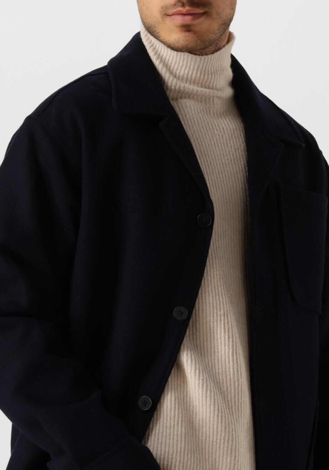 FORÉT Forét Heren Jassen Lodge Wool Jacket Donkerblauw