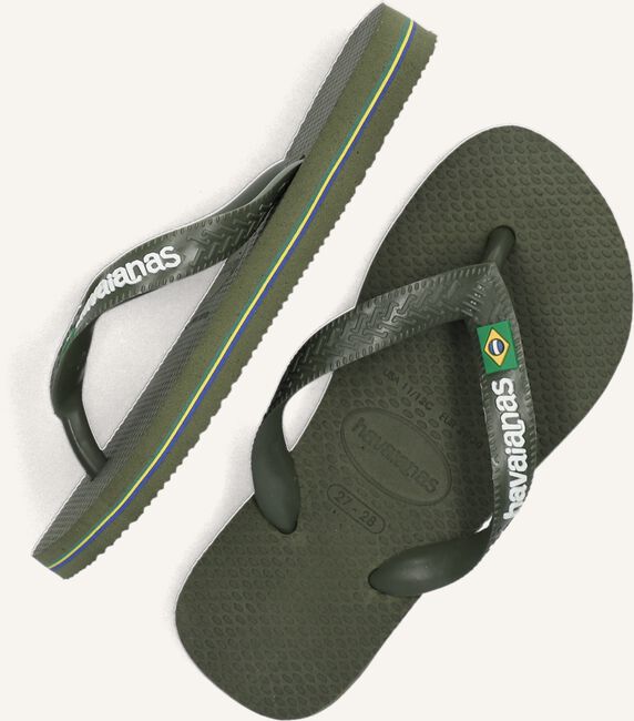 Groene HAVAIANAS Teenslippers BRASIL LOGO KIDS Groene HAVAIANAS Teenslippers BRASIL LOGO KIDS - large