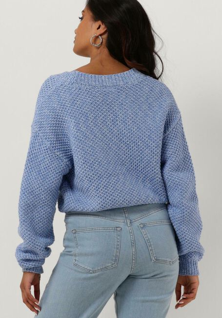Blauwe ANOTHER LABEL Vest ZHOUR KNITTED CARDIGAN L/S - large