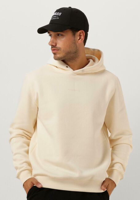 Ecru PUREWHITE Sweater HOODIE WITH FLOCK PRINT - large