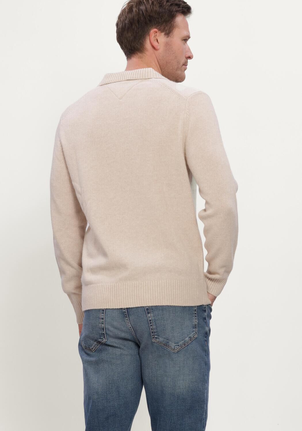 TOMMY HILFIGER Heren Polo's & T-shirts Lambswool Ls Polo Beige
