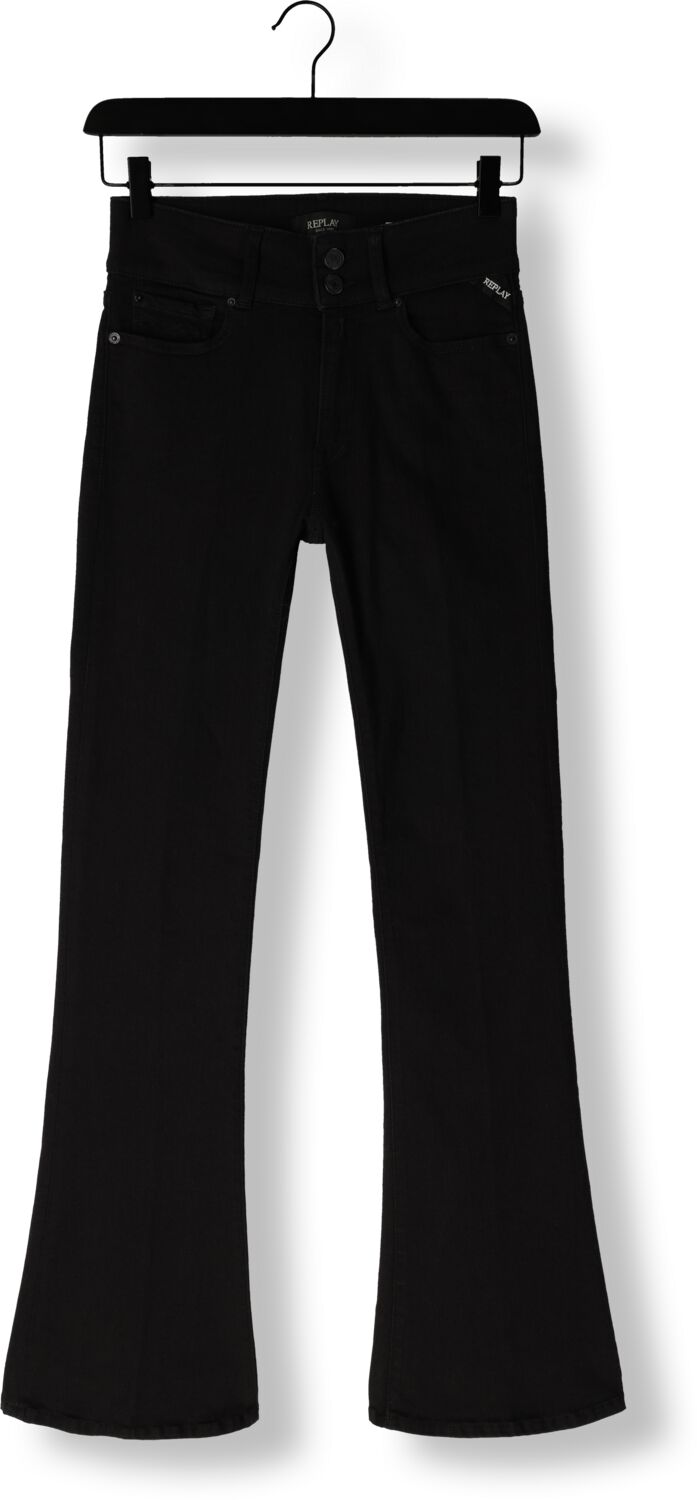 REPLAY Dames Jeans Newluz Flare Pants Zwart