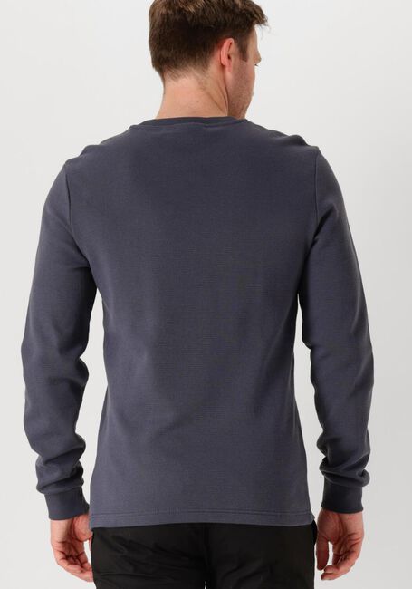 Blauwe CALVIN KLEIN Trui WOVEN LABEL WAFFLE LS TEE - large