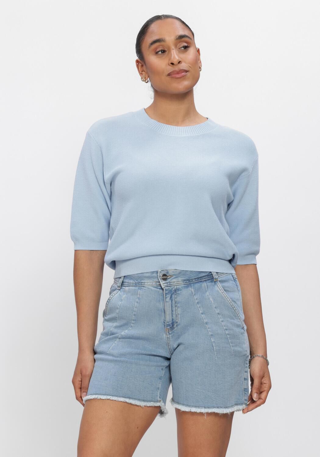 Blauwe NUKUS Trui NINA PULLOVER - large