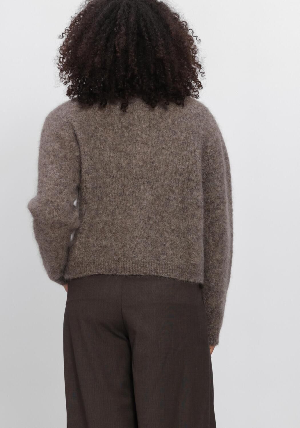 Taupe BY-BAR Trui VASILE CARDIGAN - large
