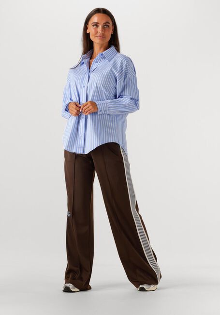 Lichtblauwe HAUTE L'AMITIÉ Blouses BOW CANDY TWIST STRIPE SHIRT - large