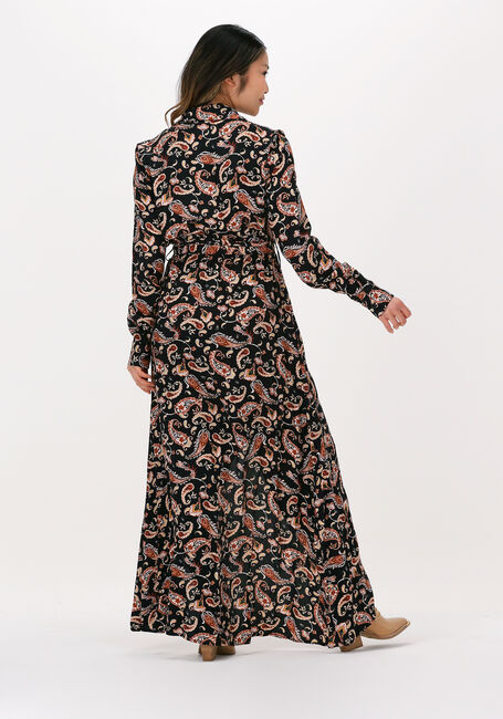 Zwarte COLOURFUL REBEL Maxi jurk VIVIAN CR PAISLEY MAXI BLAZER COLLAR DRESS - large
