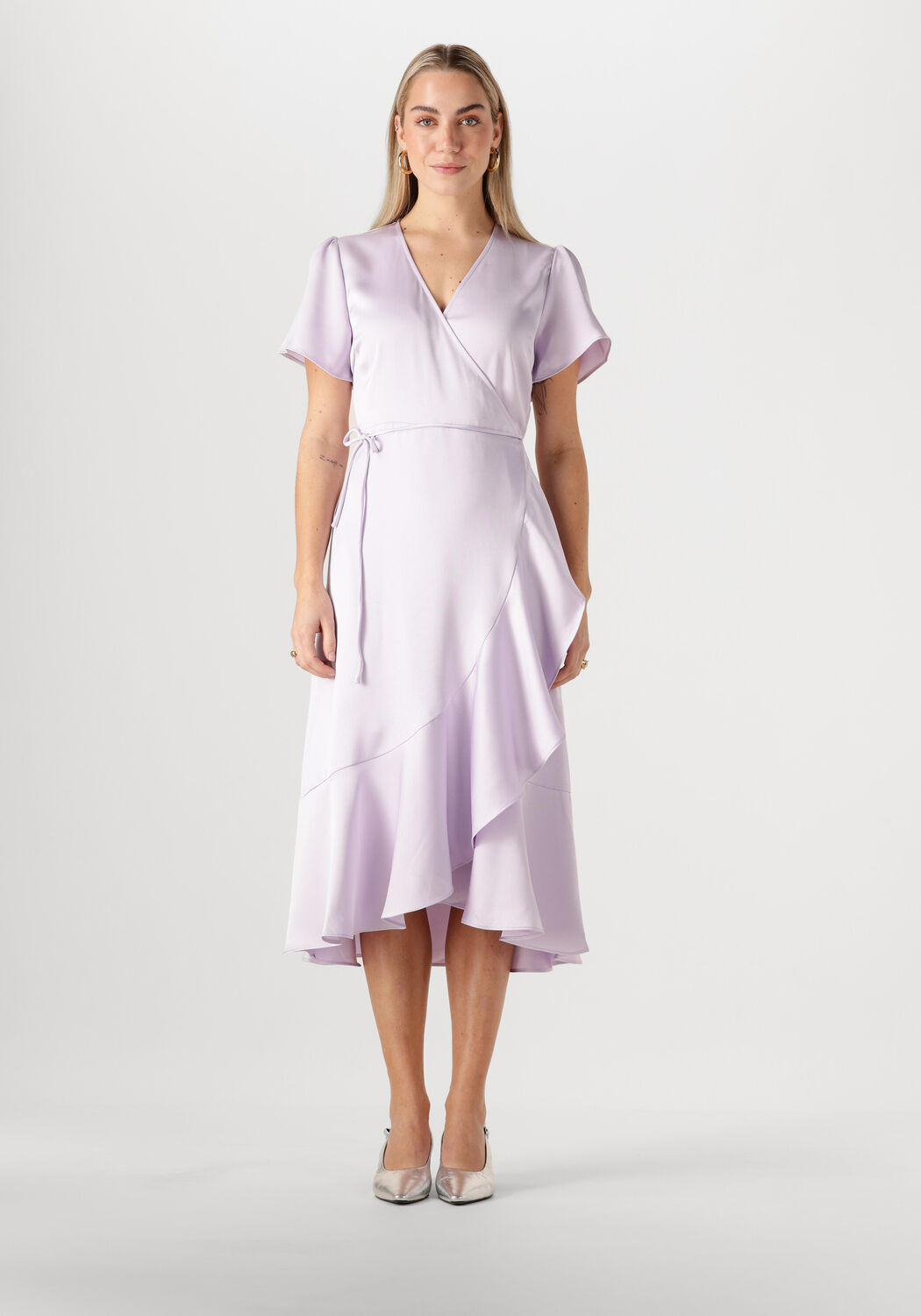 Notre-v Lila Midi Jurk Purple Dames