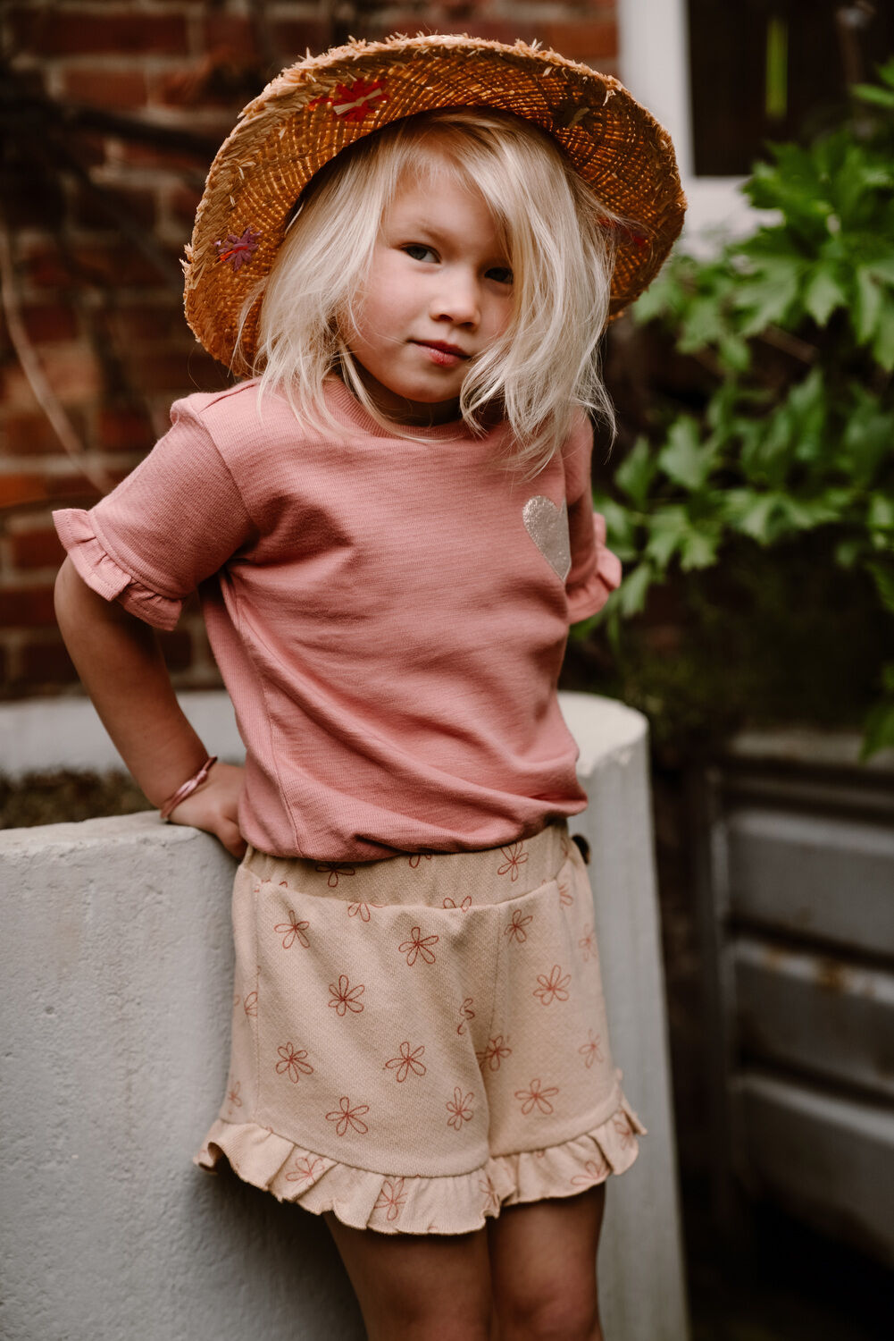 Beige DAILY7 Shorts SHORT SMALL FLOWER - large