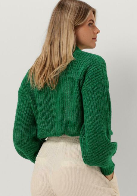 Groene OBJECT Trui OBJNOVA STELLA CABLE KNIT PULLOVER NOOS - large
