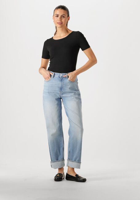 Zwarte TOMMY HILFIGER T-shirt SLIM 5X2 RIB C-NK SS - large