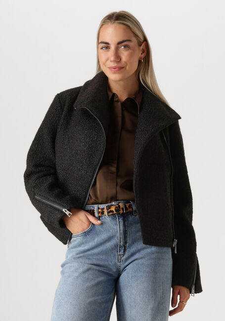 Zwarte ANOTHER LABEL Teddy jas JULIET BIKER JACKET - large